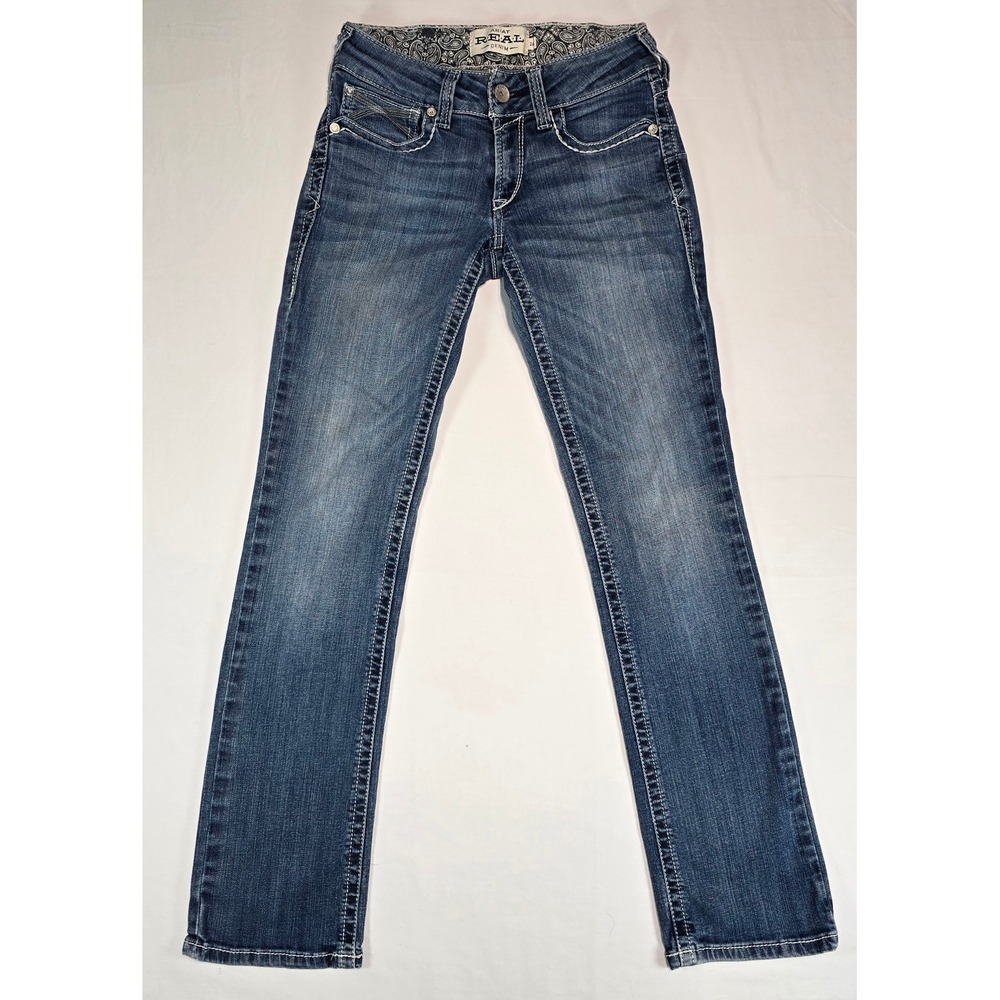 Ariat Real Denim Dresden Mid Rise Straight Leg Jeans Blue 26 10024300